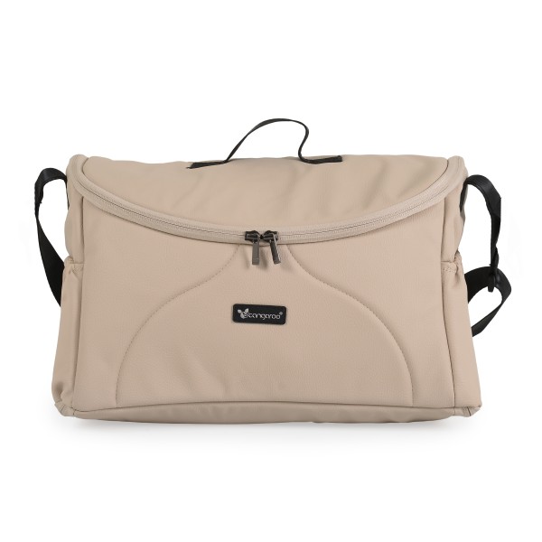 Cărucior 3în1 Cangaroo Eggo Limited Edition Vanilla Beige, Piele Eco UV50+, Scaun Reversibil, Scaun Auto i-Size R129, Amortizor Lateral, 0-22 kg