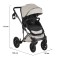 Cărucior 3în1 Cangaroo Eggo Limited Edition Porcelane Shine, Piele Eco UV50+, Scaun Reversibil, Scaun Auto i-Size R129, Amortizor Lateral, 0-22 kg