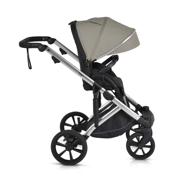 Cărucior 3în1 Cangaroo Eggo Pigeon Grey, Piele Eco UV50+, Scaun Reversibil, Scaun Auto i-Size R129, Amortizor Lateral, 0-22 kg