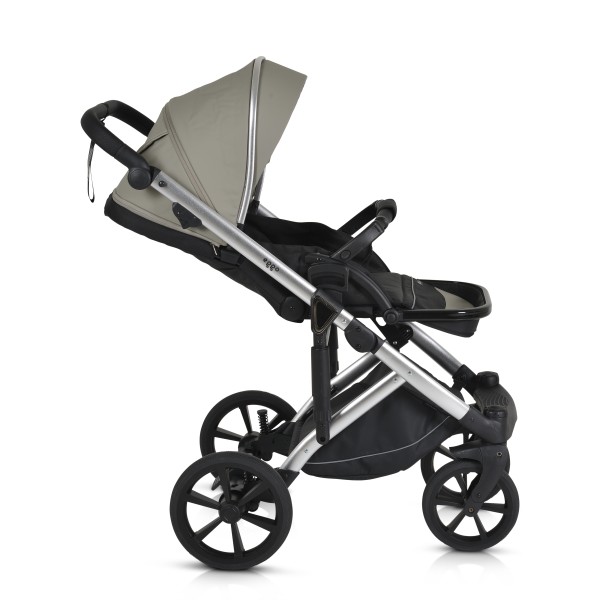 Cărucior 3în1 Cangaroo Eggo Pigeon Grey, Piele Eco UV50+, Scaun Reversibil, Scaun Auto i-Size R129, Amortizor Lateral, 0-22 kg