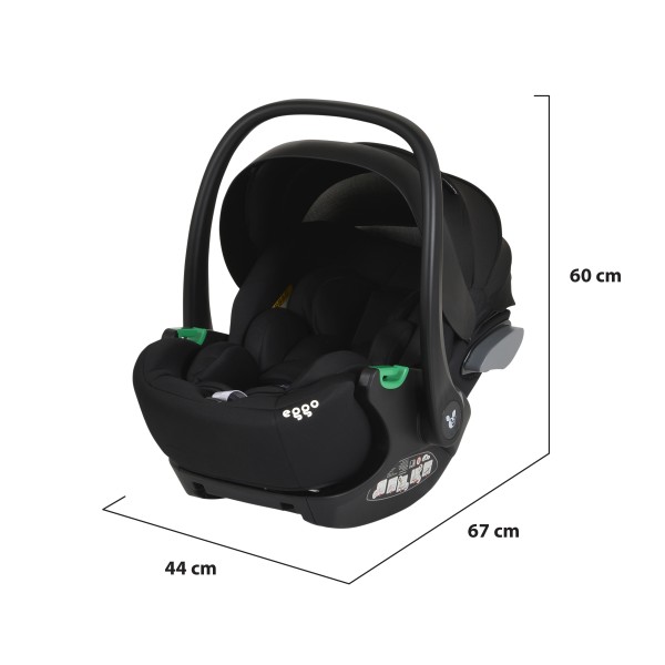 Cărucior 3în1 Cangaroo Eggo Pigeon Grey, Piele Eco UV50+, Scaun Reversibil, Scaun Auto i-Size R129, Amortizor Lateral, 0-22 kg