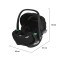 Cărucior 3în1 Cangaroo Eggo Pigeon Grey, Piele Eco UV50+, Scaun Reversibil, Scaun Auto i-Size R129, Amortizor Lateral, 0-22 kg