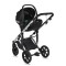 Cărucior 3în1 Cangaroo Eggo Pigeon Grey, Piele Eco UV50+, Scaun Reversibil, Scaun Auto i-Size R129, Amortizor Lateral, 0-22 kg
