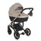 Cărucior 3în1 Cangaroo Eggo Sand Beige, Piele Eco UV50+, Scaun Reversibil, Scaun Auto i-Size R129, Amortizor Lateral, 0-22 kg