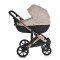 Cărucior 3în1 Cangaroo Eggo Sand Beige, Piele Eco UV50+, Scaun Reversibil, Scaun Auto i-Size R129, Amortizor Lateral, 0-22 kg