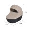 Cărucior 3în1 Cangaroo Eggo Sand Beige, Piele Eco UV50+, Scaun Reversibil, Scaun Auto i-Size R129, Amortizor Lateral, 0-22 kg