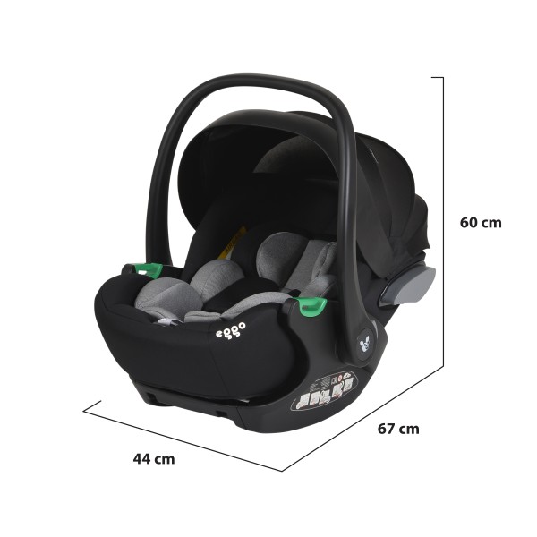 Cărucior 3în1 Cangaroo Eggo Sand Beige, Piele Eco UV50+, Scaun Reversibil, Scaun Auto i-Size R129, Amortizor Lateral, 0-22 kg
