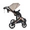 Cărucior 3în1 Cangaroo Eggo Sand Beige, Piele Eco UV50+, Scaun Reversibil, Scaun Auto i-Size R129, Amortizor Lateral, 0-22 kg