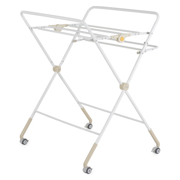 Masă de Înfășat Multifuncțională Moni Kaskada Beige, 5 Poziții Înălțime, Arc Jucării Detașabil, Organizator, 4 Roți cu Frâne, 0-15 kg