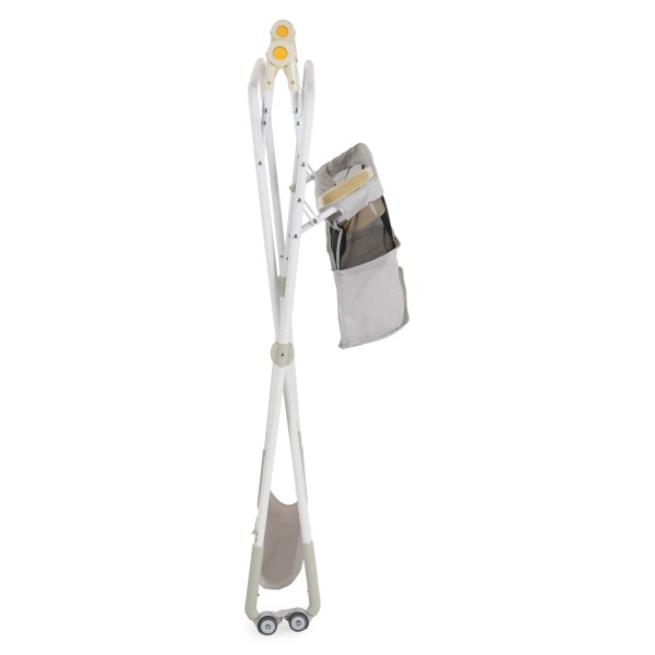 Masă de Înfășat Multifuncțională Moni Kaskada Grey, 5 Poziții Înălțime, Arc Jucării Detașabil, Organizator, 4 Roți cu Frâne, 0-15 kg