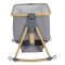 Pătuț Bebeluși Moni Nani 2în1 Grey, Co-sleeping, 6 Poziții Înălțime, Funcție Legănare, Antireflux, Saltea și Plasă Insecte Incluse