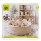 Piscină cu Bile Moni Toys Grey, 200 Bile Colorate Incluse, Fund Moale, Husă Lavabilă cu Fermoar, Diametru 80 cm Interior, 12 Luni+