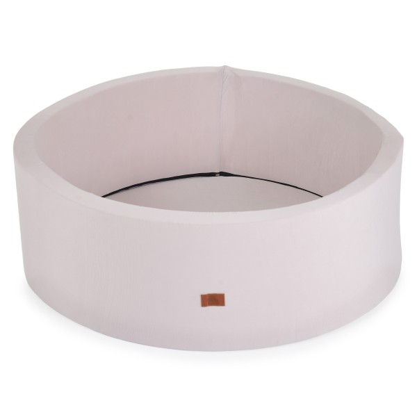 Piscină cu Bile Moni Toys Grey, 200 Bile Colorate Incluse, Fund Moale, Husă Lavabilă cu Fermoar, Diametru 80 cm Interior, 12 Luni+
