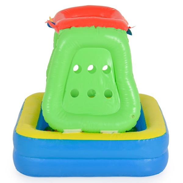 Piscină Gonflabilă cu Bile 2în1 Moni Toys, Căsuță de Joacă, 100 Bile Colorate 6 cm, Interior și Exterior, 2 Ani+