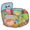 Piscină Gonflabilă cu Bile Moni Toys Joyfull, Coș Baschet Încorporat, 100 Bile Colorate 6 cm, Interior și Exterior, 2 Ani+