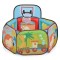 Piscină Gonflabilă cu Bile Moni Toys Joyfull, Coș Baschet Încorporat, 100 Bile Colorate 6 cm, Interior și Exterior, 2 Ani+