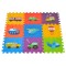 Covoraș Puzzle din Spumă EVA Moni Toys cu Vehicule, 9 Piese, Ilustrații Luminoase, 86x86 cm Asamblat, 10 Luni+
