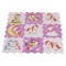 Covoraș Puzzle din Spumă EVA Moni Toys cu Unicorni, 9 Piese, Culori Delicate, Curcubee și Nori, 86x86 cm, 10 Luni+