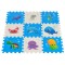 Covoraș Puzzle din Spumă EVA Moni Toys Oceanic, 9 Piese cu Creaturi Marine, 86x86 cm Asamblat, Colorat, 10 Luni+