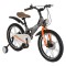 Bicicletă Copii Byox GTR Grey 18" 5-9 Ani, Cadru Aliaj Magneziu, Frâne Disc Față + Spate, Far LED, Roți Ajutatoare
