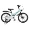 Bicicletă Copii Byox GTR Mint 18" 5-9 Ani, Cadru Aliaj Magneziu, Frâne Disc Față + Spate, Far LED, Roți Ajutatoare
