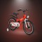 Bicicletă Copii Byox GTR Red 18" 5-9 Ani, Cadru Aliaj Magneziu, Frâne Disc Față + Spate, Far LED, Roți Ajutatoare