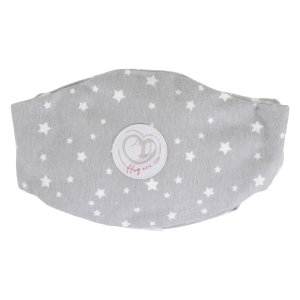 Centură Colici Bebe Hugzzz Grey cu Sâmburi de Cireșe, Compresă Caldă Naturală, 0 luni+