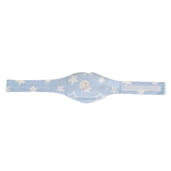 Centură Colici Bebe Hugzzz Blue cu Sâmburi de Cireșe, Compresă Caldă Naturală, 0 luni+