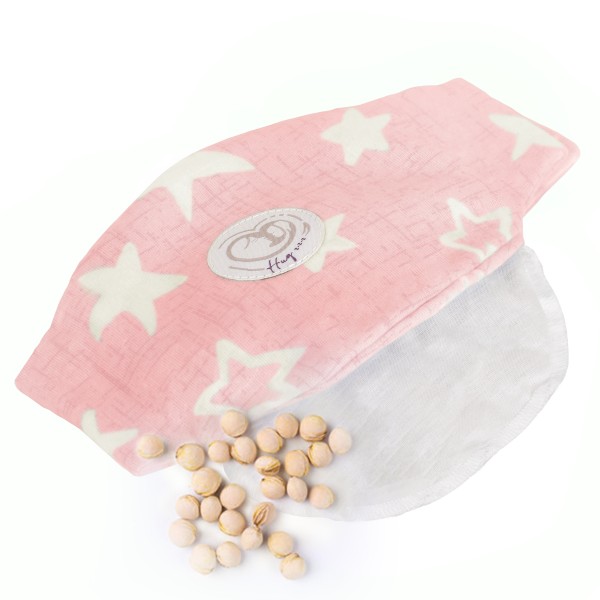 Centură Colici Bebe Hugzzz Pink cu Sâmburi de Cireșe, Compresă Caldă Naturală, 0 luni+