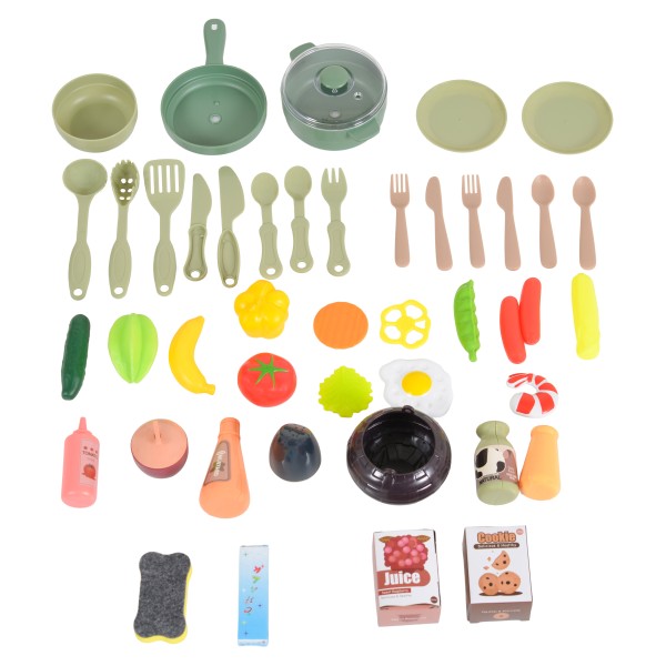 Bucătărie de Joacă Beibe Good cu Apă Curentă, Abur, Lumini și Sunete, Accesorii Incluse, 3 ani+