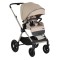 Cărucior 3în1 Cangaroo Joker Vanilla-Beige, Coș Nou-Născut, Scaun Reversibil, Scaun Auto i-Size R129, Pliabil, 0-22 kg