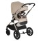 Cărucior 3în1 Cangaroo Joker Vanilla-Beige, Coș Nou-Născut, Scaun Reversibil, Scaun Auto i-Size R129, Pliabil, 0-22 kg