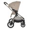 Cărucior 3în1 Cangaroo Joker Vanilla-Beige, Coș Nou-Născut, Scaun Reversibil, Scaun Auto i-Size R129, Pliabil, 0-22 kg