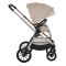 Cărucior 3în1 Cangaroo Joker Vanilla-Beige, Coș Nou-Născut, Scaun Reversibil, Scaun Auto i-Size R129, Pliabil, 0-22 kg