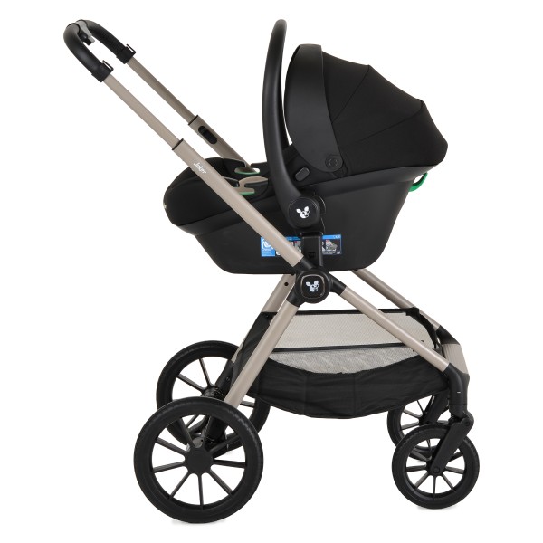 Cărucior 3în1 Cangaroo Joker Vanilla-Beige, Coș Nou-Născut, Scaun Reversibil, Scaun Auto i-Size R129, Pliabil, 0-22 kg