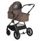 Cărucior 3în1 Cangaroo Joker Brown, Coș Nou-Născut, Scaun Reversibil, Scaun Auto i-Size R129, Pliabil, 0-22 kg