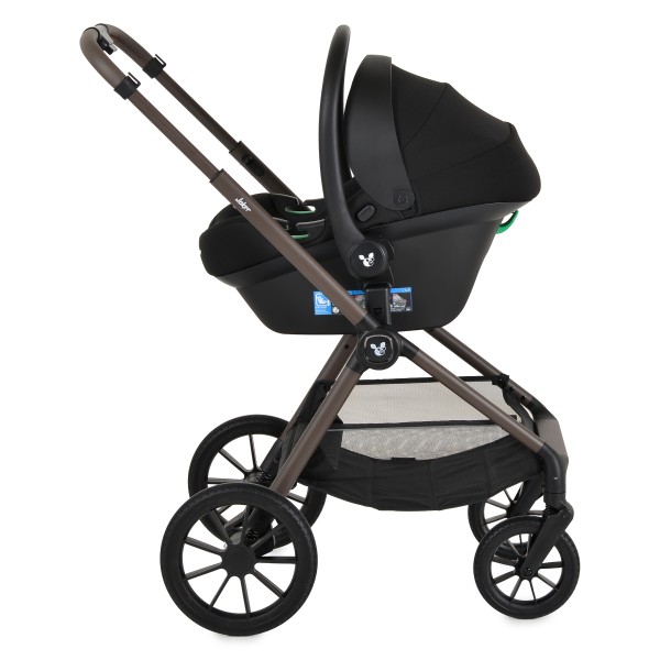 Cărucior 3în1 Cangaroo Joker Brown, Coș Nou-Născut, Scaun Reversibil, Scaun Auto i-Size R129, Pliabil, 0-22 kg