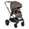Cărucior 3în1 Cangaroo Joker Brown, Coș Nou-Născut, Scaun Reversibil, Scaun Auto i-Size R129, Pliabil, 0-22 kg