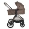 Cărucior 3în1 Cangaroo Joker Brown, Coș Nou-Născut, Scaun Reversibil, Scaun Auto i-Size R129, Pliabil, 0-22 kg