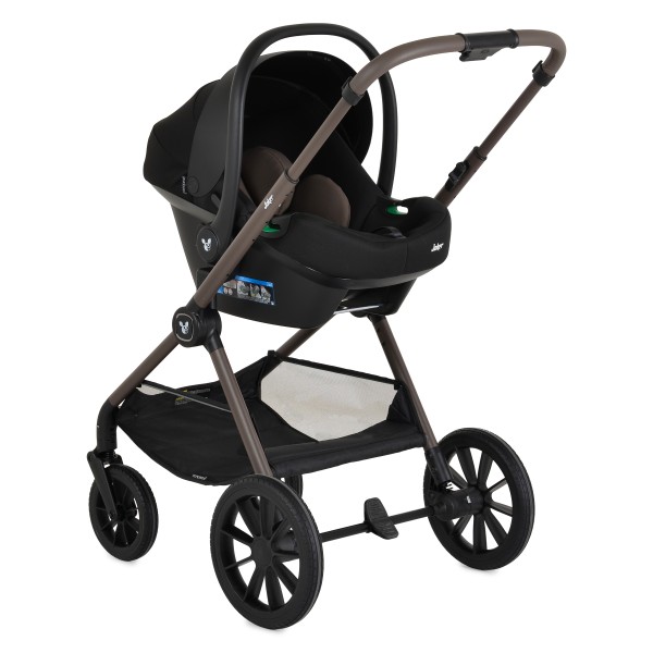 Cărucior 3în1 Cangaroo Joker Brown, Coș Nou-Născut, Scaun Reversibil, Scaun Auto i-Size R129, Pliabil, 0-22 kg