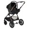 Cărucior 3în1 Cangaroo Joker Brown, Coș Nou-Născut, Scaun Reversibil, Scaun Auto i-Size R129, Pliabil, 0-22 kg