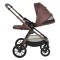 Cărucior 3în1 Cangaroo Joker Coffee, Coș Nou-Născut, Scaun Reversibil, Scaun Auto i-Size R129, Pliabil, 0-22 kg