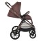 Cărucior 3în1 Cangaroo Joker Coffee, Coș Nou-Născut, Scaun Reversibil, Scaun Auto i-Size R129, Pliabil, 0-22 kg