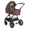 Cărucior 3în1 Cangaroo Joker Coffee, Coș Nou-Născut, Scaun Reversibil, Scaun Auto i-Size R129, Pliabil, 0-22 kg