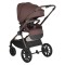 Cărucior 3în1 Cangaroo Joker Coffee, Coș Nou-Născut, Scaun Reversibil, Scaun Auto i-Size R129, Pliabil, 0-22 kg