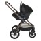 Cărucior 3în1 Cangaroo Joker Coffee, Coș Nou-Născut, Scaun Reversibil, Scaun Auto i-Size R129, Pliabil, 0-22 kg