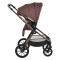 Cărucior 3în1 Cangaroo Joker Coffee, Coș Nou-Născut, Scaun Reversibil, Scaun Auto i-Size R129, Pliabil, 0-22 kg