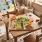 Placă de Activități Montessori din Lemn Moni Toys Copacul, Labirint, Angrenaje, Elemente Glisante, 12 luni+