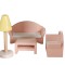 Casă de Păpuși din Lemn Moni Toys Lina, 4 Etaje, 5 Camere, Mobilier și Accesorii Incluse, 3 ani+