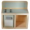 Casă de Păpuși din Lemn Moni Toys Lina, 4 Etaje, 5 Camere, Mobilier și Accesorii Incluse, 3 ani+